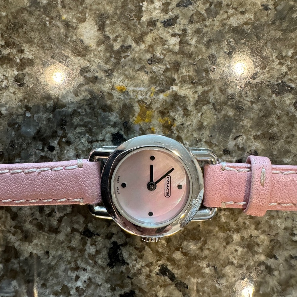 Coach Pink Smiling Face Watch